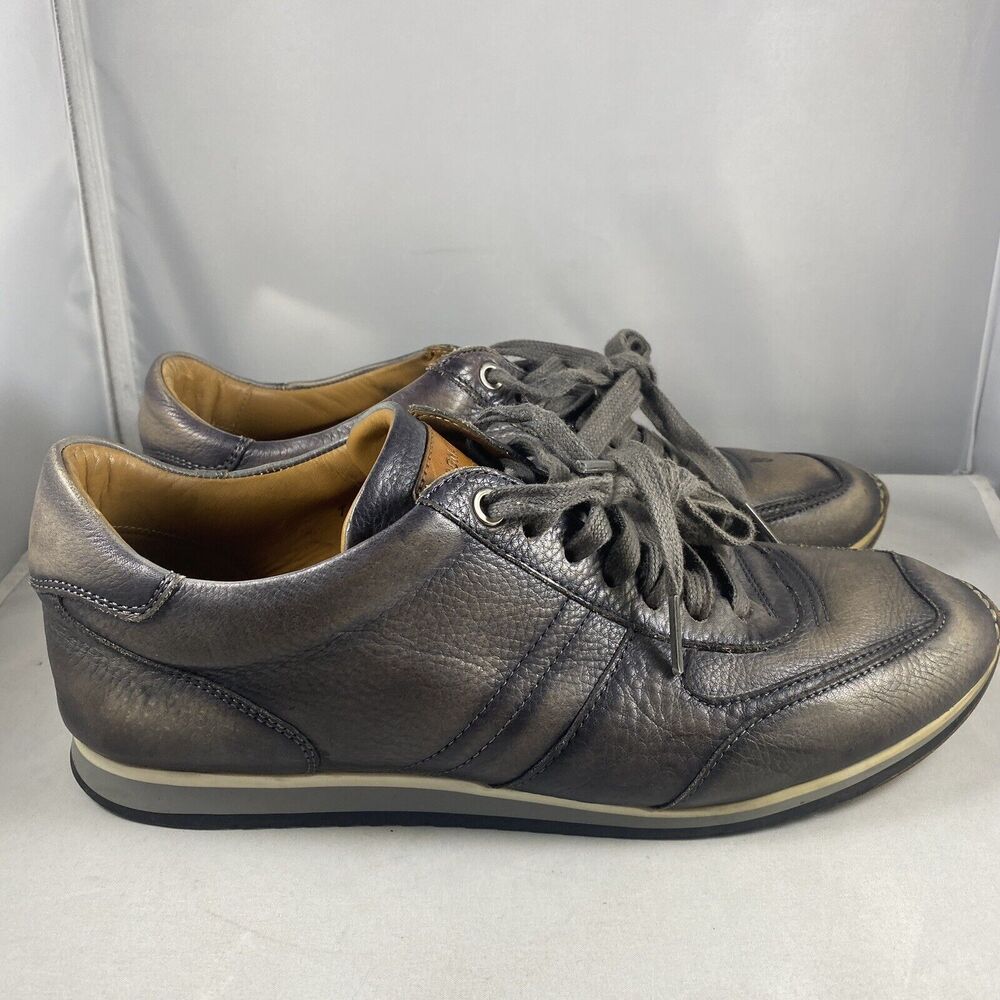 Magnanni Metallic Leather Casual Lace Up Sneaker Shoe Men’s 7 M Pueblo Cristian - Picture 3 of 8